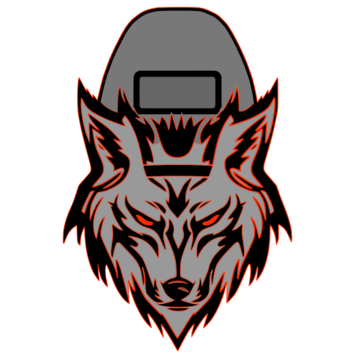 Wolf-Head Decal